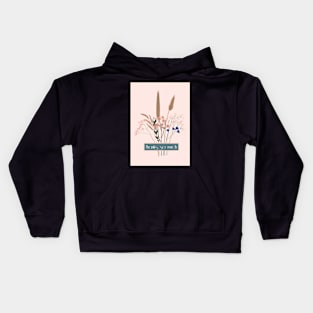 dried grasses thank you card Kids Hoodie